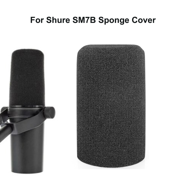 Shure Mic Sm7B - Penutup busa spons mikrofon kaca depan,