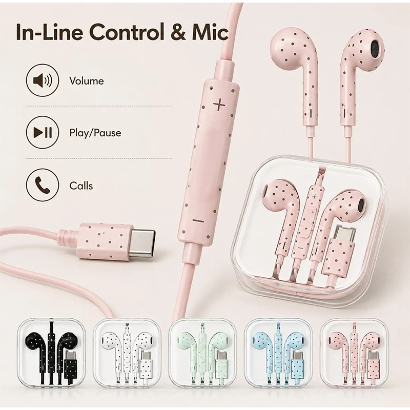 Earphone Tipe C Pola Bintang P - Wired Earphone Mic ulasan dan harga