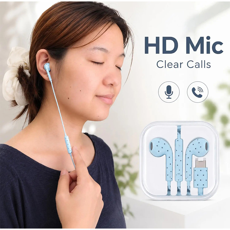 Earphone Tipe C Pola Bintang P - Wired Earphone Mic ulasan dan harga