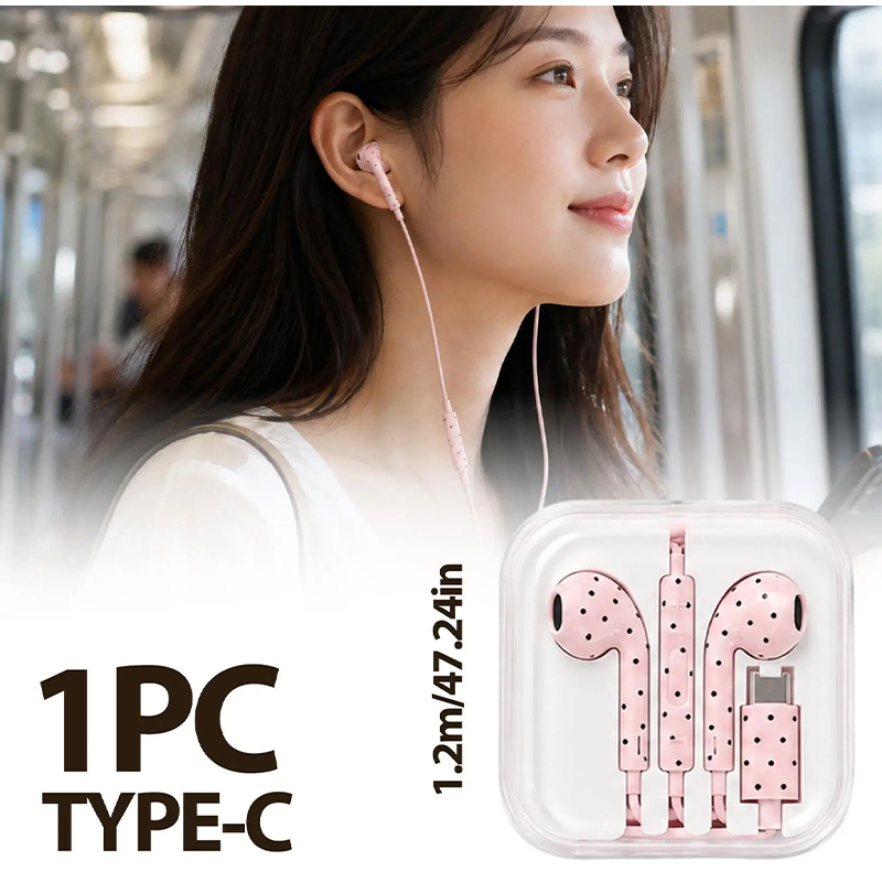 Earphone Tipe C Pola Bintang P - Wired Earphone Mic ulasan dan harga